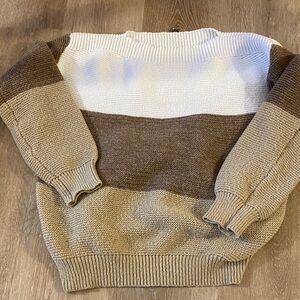 SHEIN Multitone Crew Neck Sweater